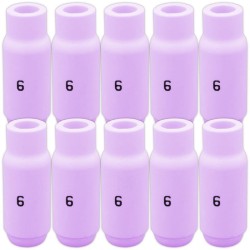 Ugelli in ceramica 10N48 n. 6 (confezione da 10) TIG SR-17 / SR-18 / SR-26 Vogelmann
