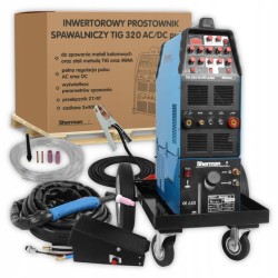 Sherman TIG 320 AC / DC + Raffreddatore d'acqua + pedale + carrello