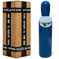 Bombola da 5 L 200 bar con Ossigeno Tecnico 4.0 VOGELMANN