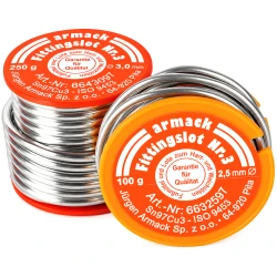 Saldatura dolce Sn97Cu3 2,5 mm 100 g per la saldatura dolce del rame